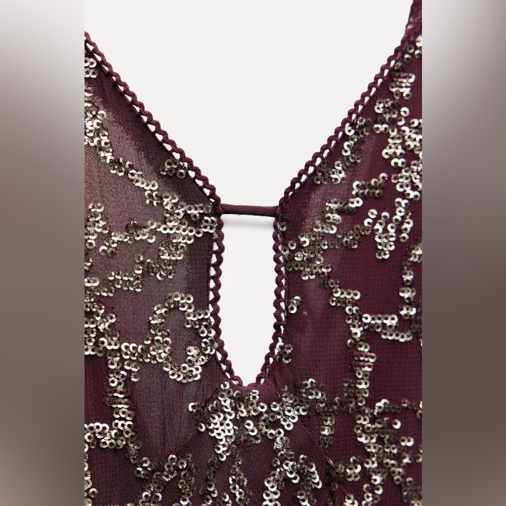 ZARA SEQUIN SLIP DRESS ZW COLLECTION